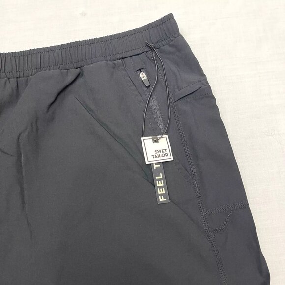 Swet Tailor Active Men's Onyx Black Lined Shorts Size‎ 2XL NWT - Picture 3 of 4